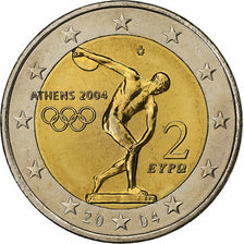 Greece, 2 Euro, Olympic Games, 2004, Athens, Bi-Metallic, MS(63)