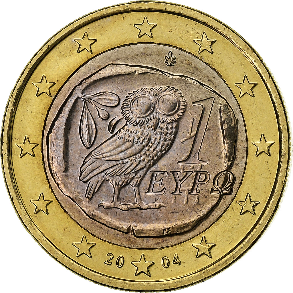 Grecia, Euro, 2004, Athens, Bi-metallico, SPL