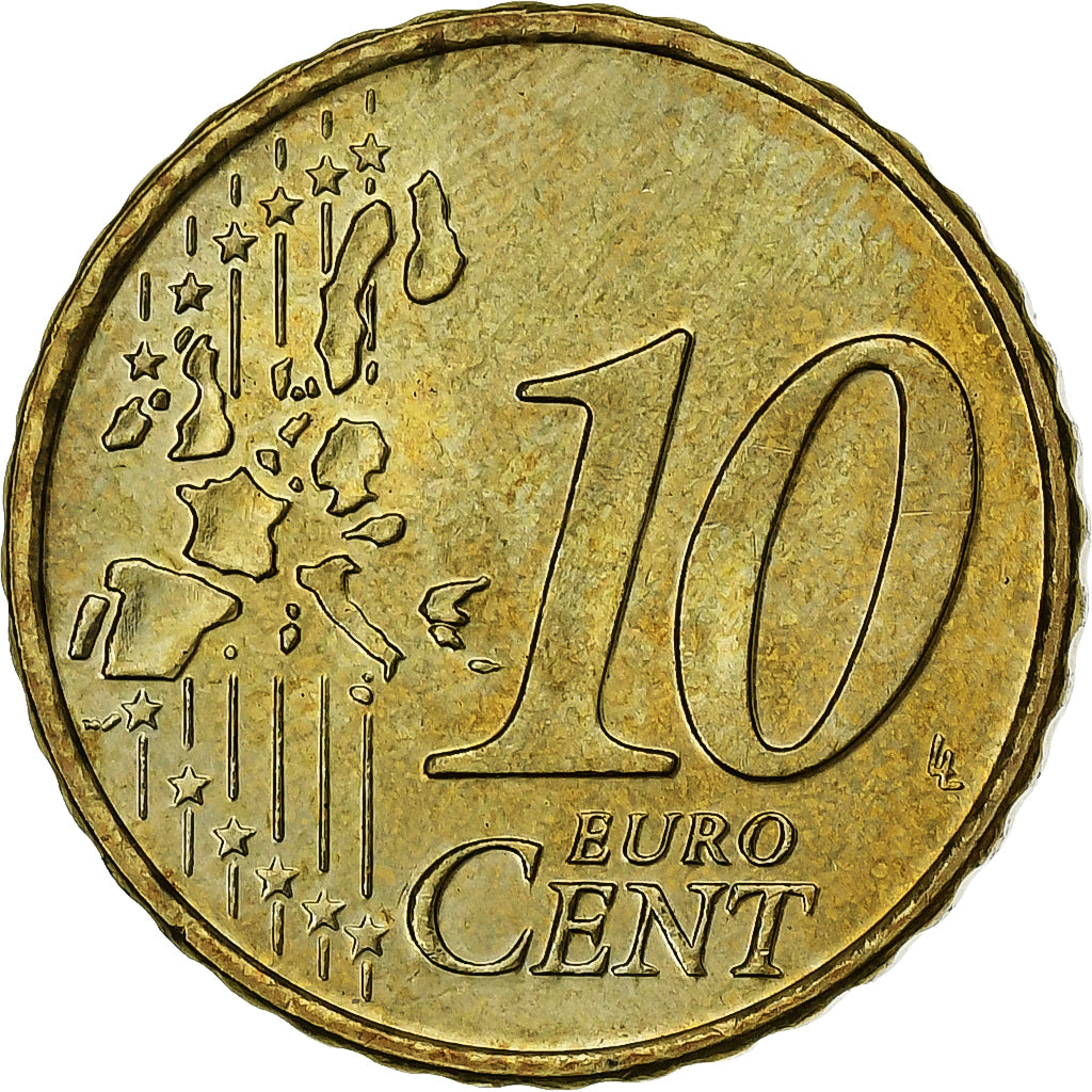 Griekenland, 10 Centimes, 2004, Athens, Nordic gold, UNC-