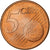 Griekenland, 5 Centimes, 2002, Athens, Copper Plated Steel, PR+
