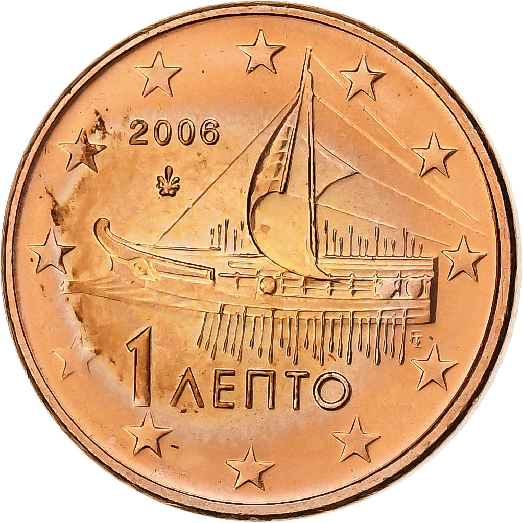 Grecia, Centime, 2006, Athens, Acciaio placcato rame, SPL