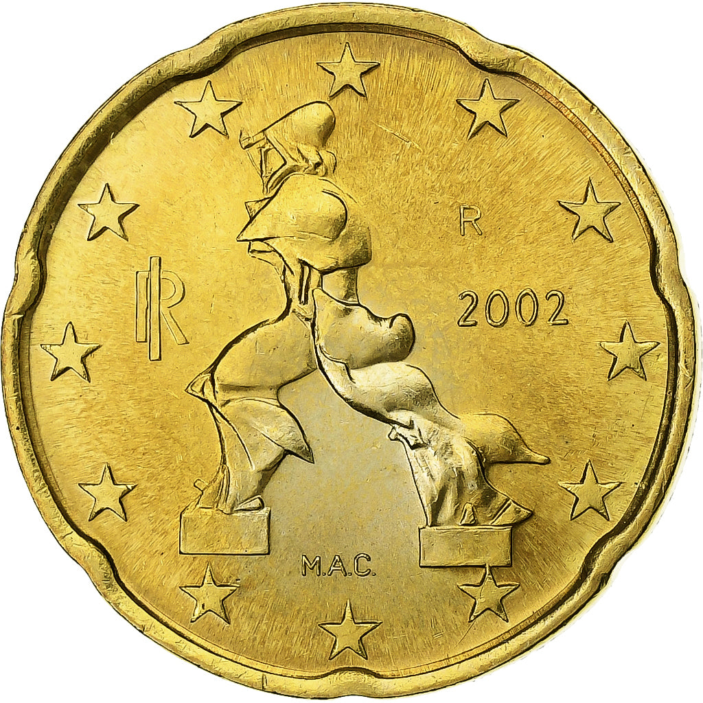 Italien, 20 Centimes, 2002, Rome, Nordic gold, UNZ