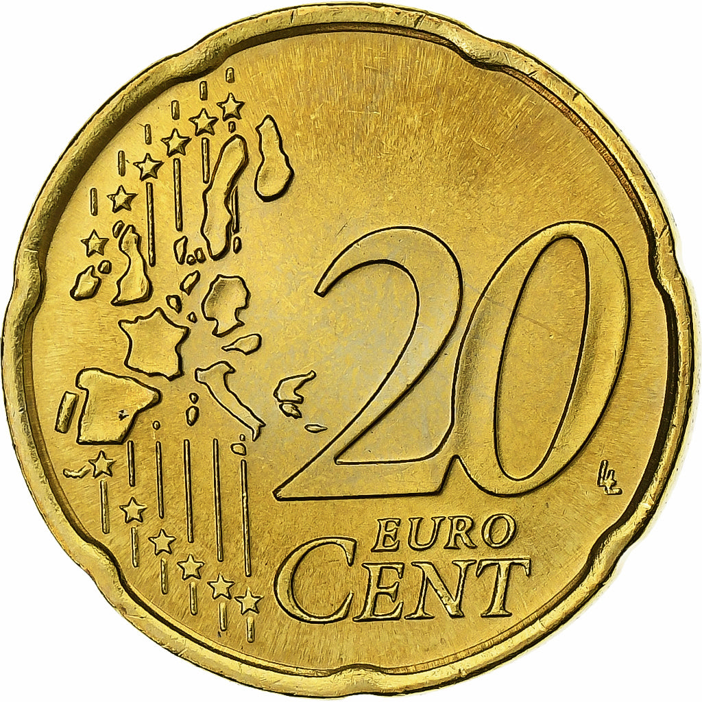 Italien, 20 Centimes, 2002, Rome, Nordic gold, UNZ
