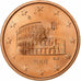 Italia, 5 Centimes, 2002, Rome, Acciaio placcato rame, SPL