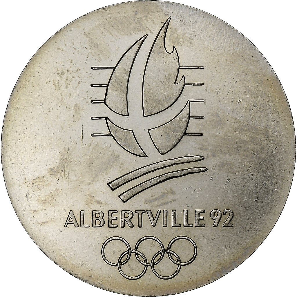 Frankreich, Medaille, Albertville, 1992, Copper-nickel Aluminium, UNZ