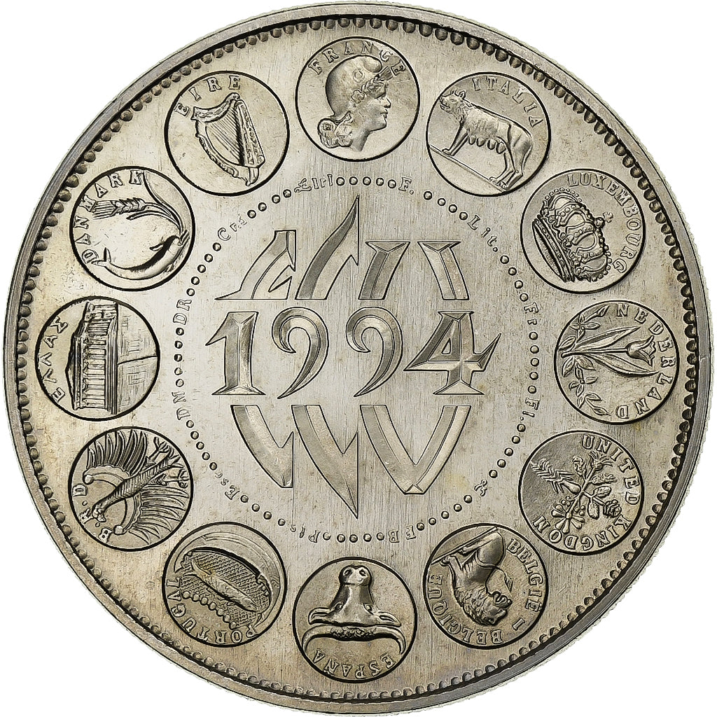 Frankrijk, 1 Ecu Europa, 1994, MDP, Cupro-nikkel, Rodier, UNC-