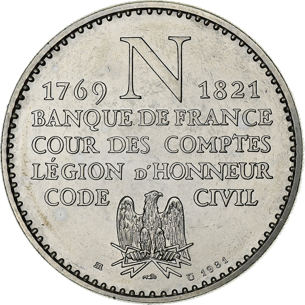 Frankreich, Medaille, Napoleon I, Banque de France, 1981, Kupfer-Nickel, UNZ