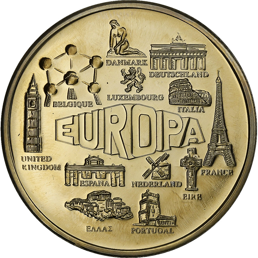 Duitsland, 1 Ecu Europa, 2000, Waldaschaff, Maillechort, UNC-