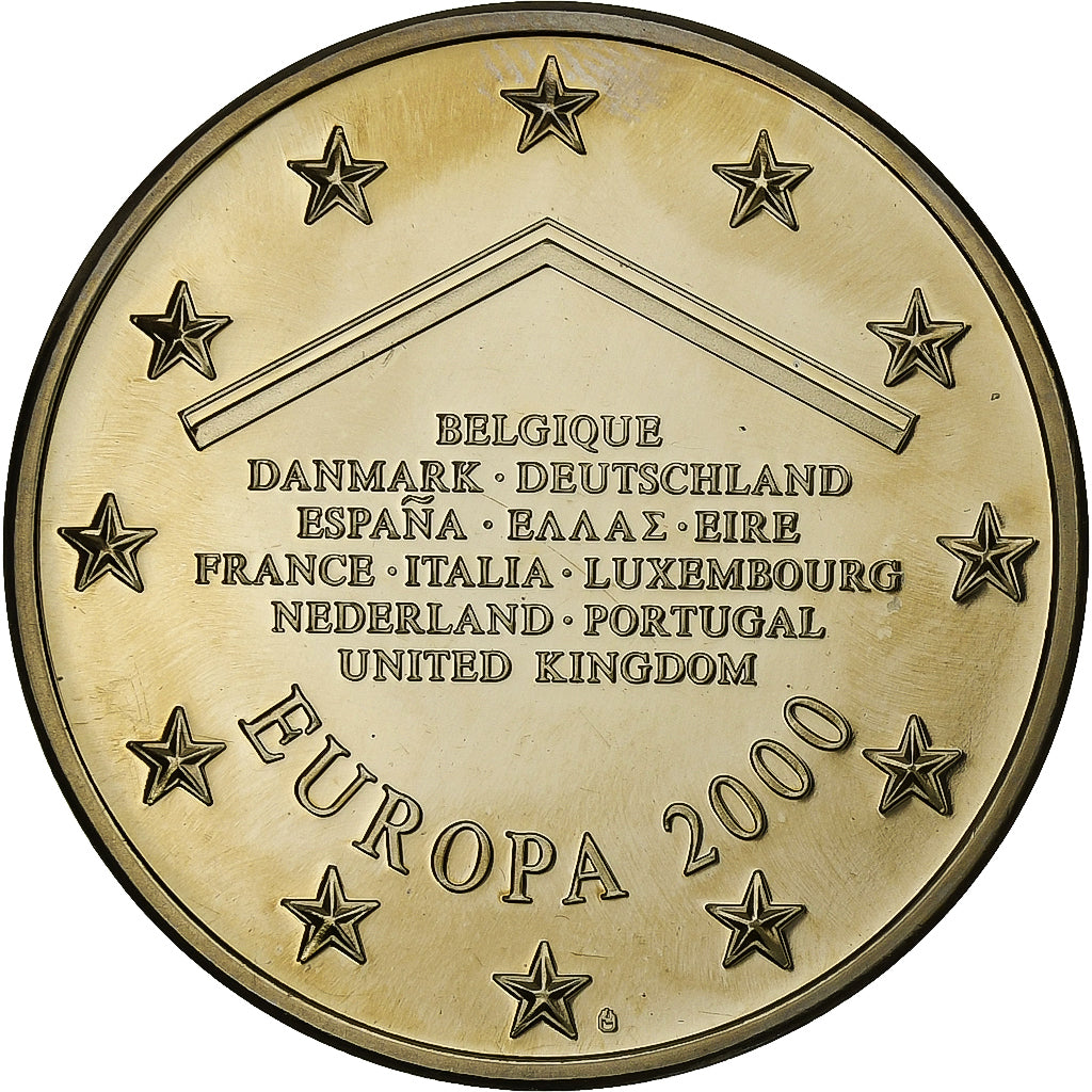 Duitsland, 1 Ecu Europa, 2000, Waldaschaff, Maillechort, UNC-