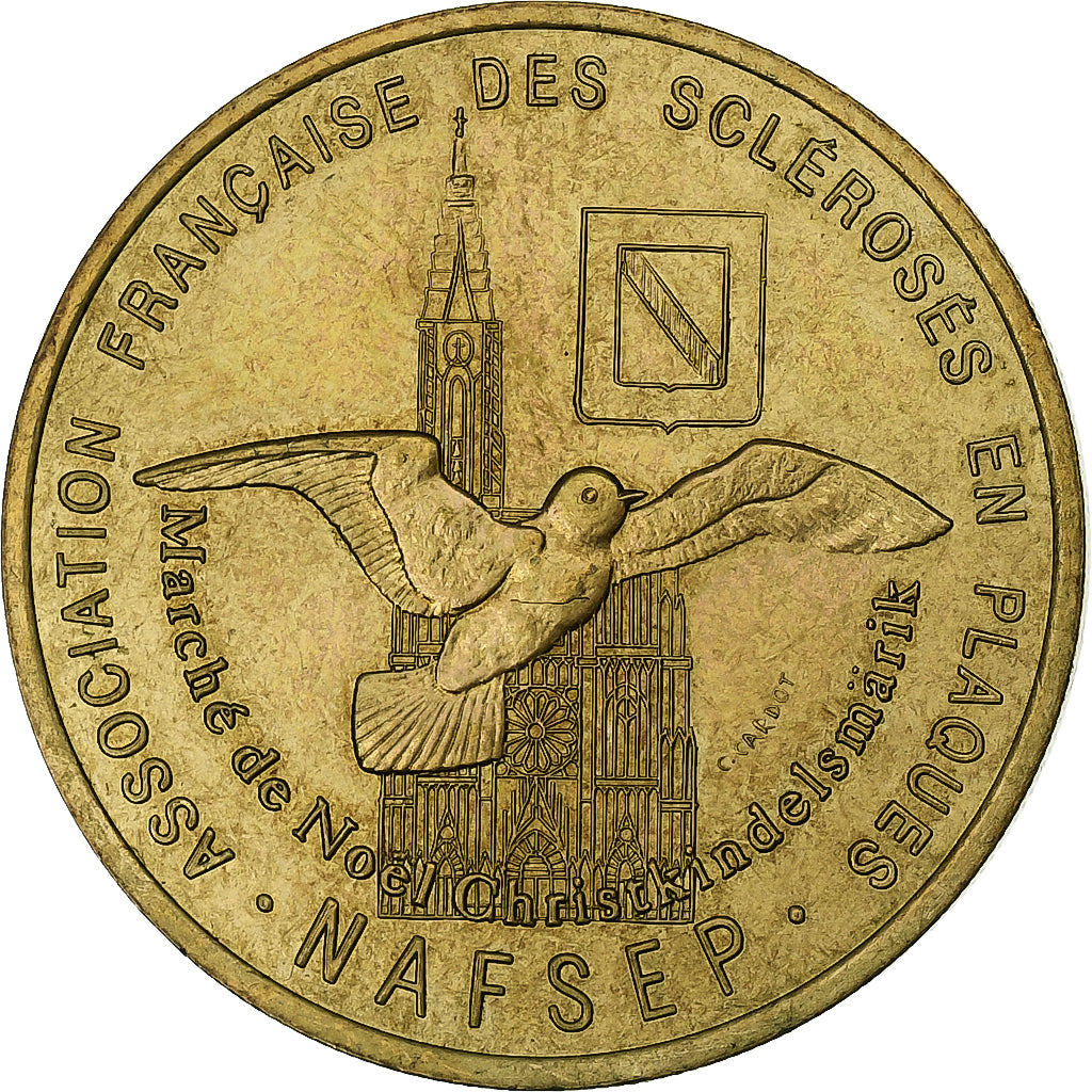 França, 1,5 Euro, NAFSEP - Marché de Noël, 1996, MDP, Alumínio-Bronze