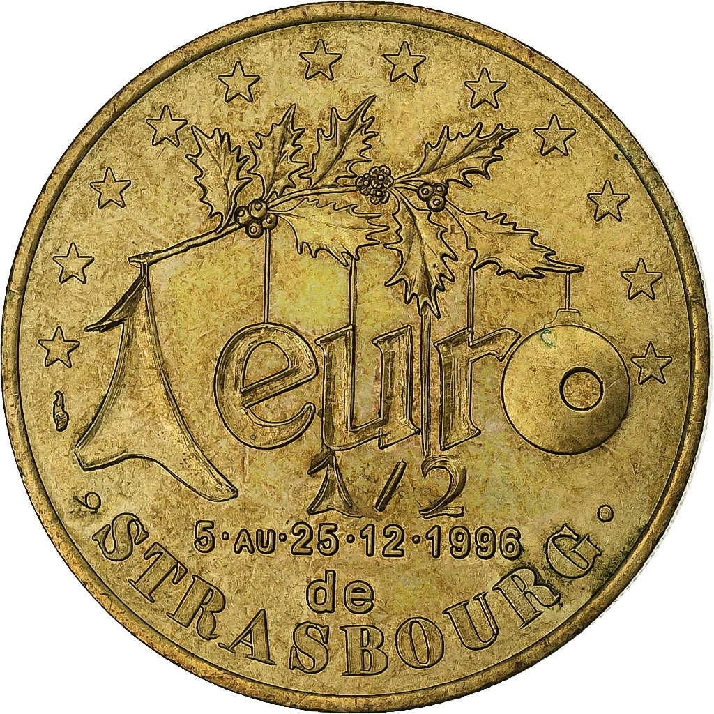 França, 1,5 Euro, NAFSEP - Marché de Noël, 1996, MDP, Alumínio-Bronze