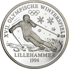 Germania, medaglia, Jeux Olympiques d'Hiver, Lillehammer, 1994, Argento, FDC