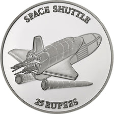Seychelles, 25 Rupees, Space Shuttle, 1993, Hamburg, PP, Silber, STGL