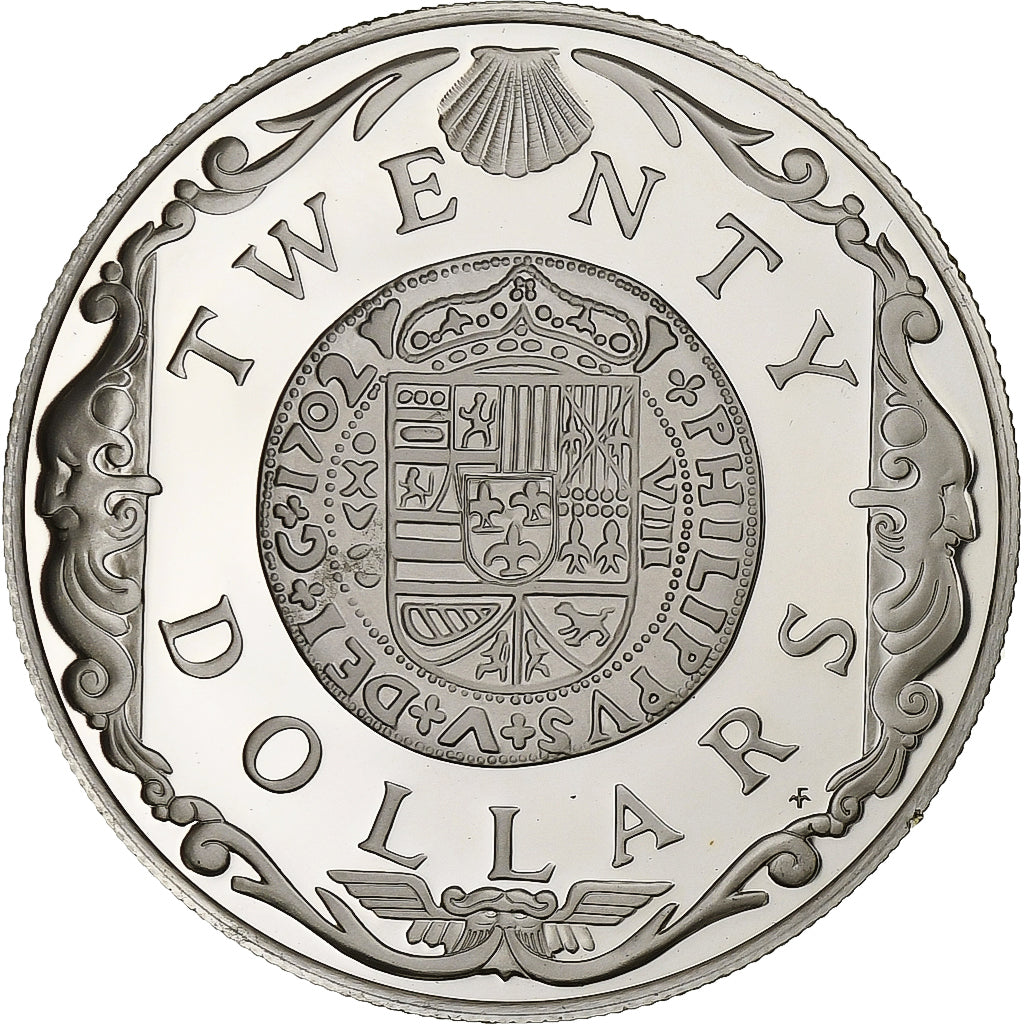 British Virgin Islands, Elizabeth II, 20 Dollars, 1985, Franklin Mint, Proof