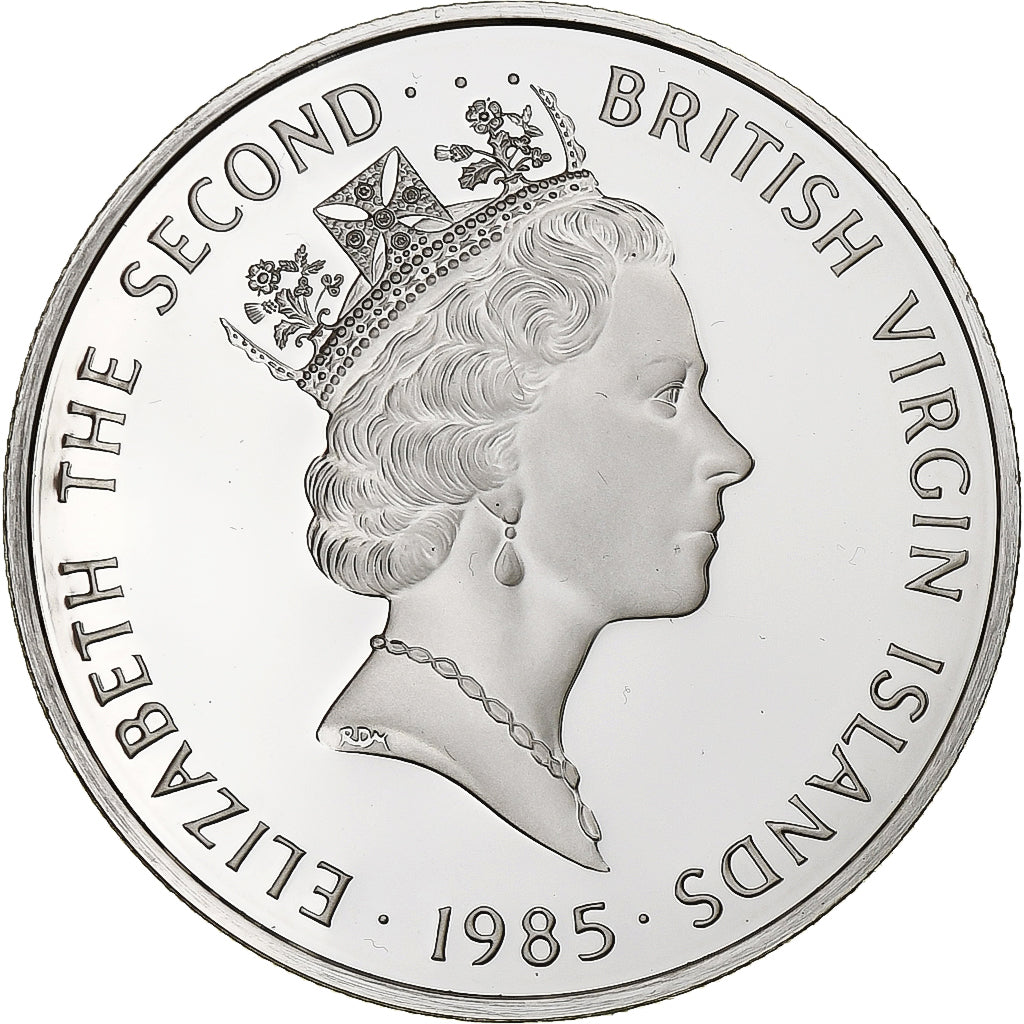 British Virgin Islands, Elizabeth II, 20 Dollars, 1985, Franklin Mint, Proof
