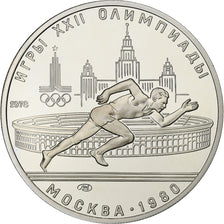 Soviet Union, 5 Roubles, 1980 Olympics - Running, 1980, Saint Petersburg, Proof