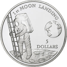 Niue, 5 Dollars, 1st Moon landing, 1992, FS, Argento, FDC
