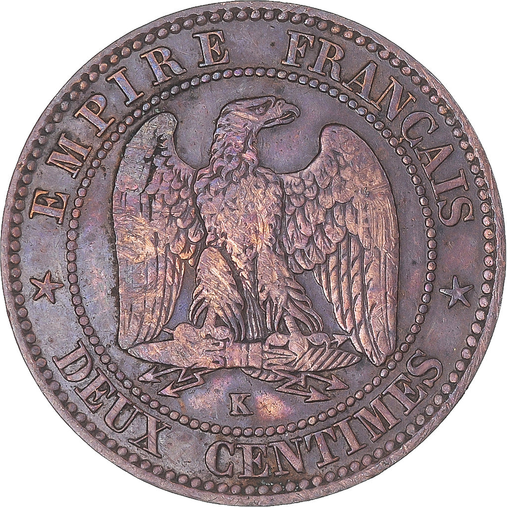 Coin, France, 2 Centimes, 1856