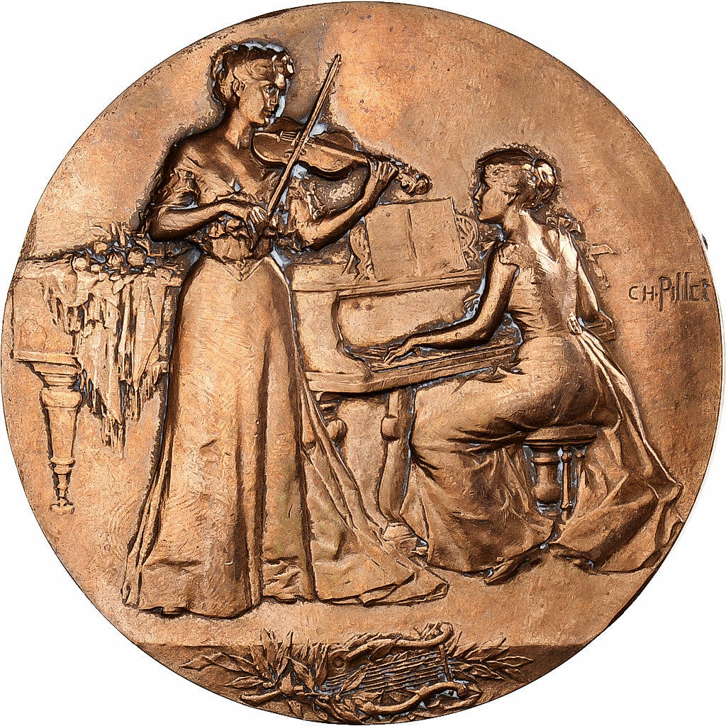 France, Medal, Music, 1983, MDP, Bronze, Pillet, AU(55-58)