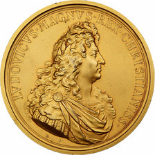 France, Medal, Louis XIV, Splendor Rei Navalis, Bronze Gilt, Mauger, Restrike
