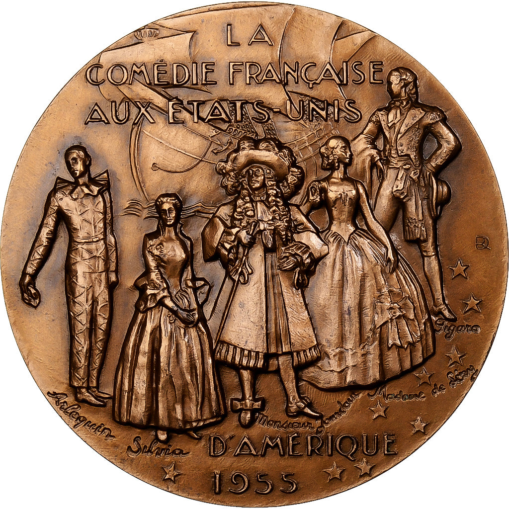 Frankreich, Medaille, Molière, Comédie française aux États-Unis, 1955, MDP