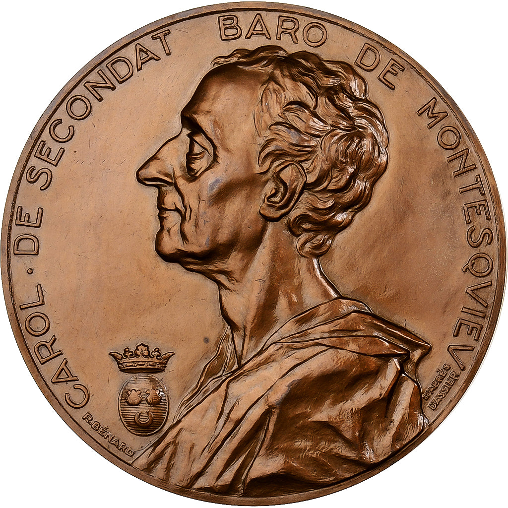Frankreich, Medaille, Montesquieu, Grandeur et décadence des Romains, 1934