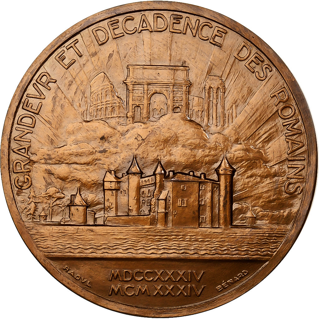Frankreich, Medaille, Montesquieu, Grandeur et décadence des Romains, 1934