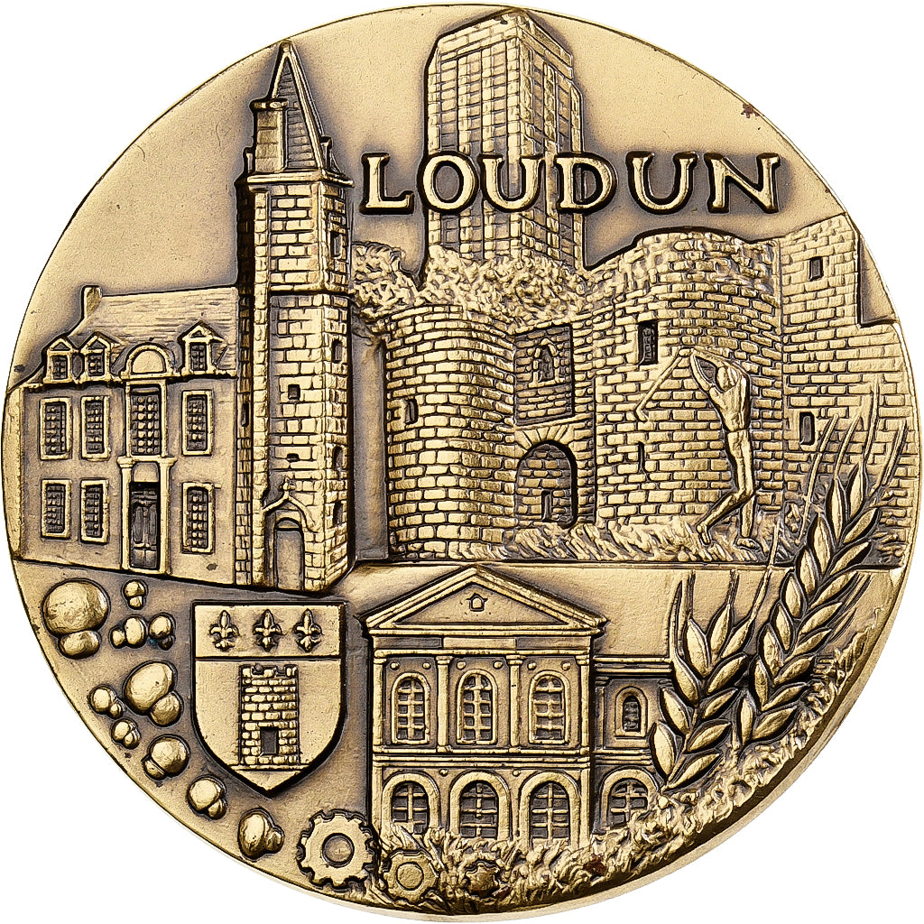 Frankreich, Medaille, Ville de Loudun, Bronze Florentin, Pichard, VZ