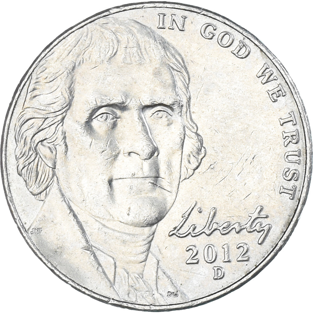 Coin, United States, 5 Cents, 2012