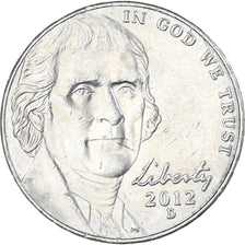 Coin, United States, 5 Cents, 2012
