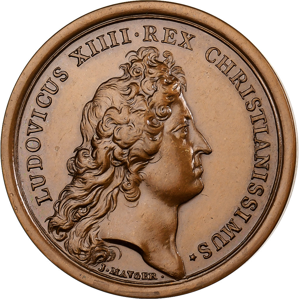 Francia, medalla, Louis XIV, Prise de Douai, 1972, MDP, Bronce, Mauger