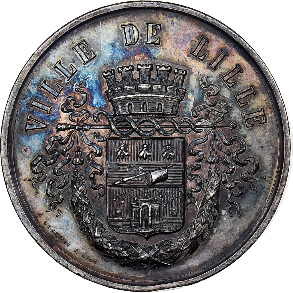 Francia, medaglia, Ville de Lille, Argento, Lecomte, BB+