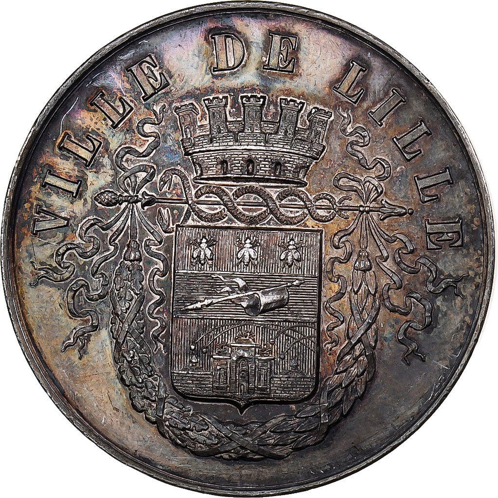Francja, medal, Ville de Lille, MDP, Srebro, AU(50-53)