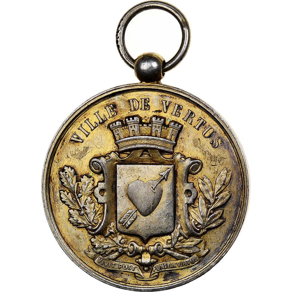 France, Médaille, Ville de Vertus - Fanfare, 1878, Argent, TTB