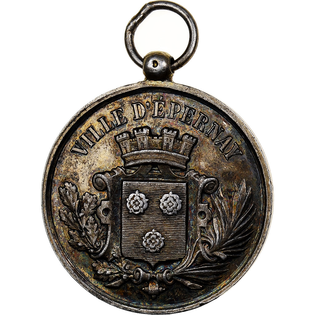 França, medalha, Concours International de Musique d'Epernay, 1884, Prata
