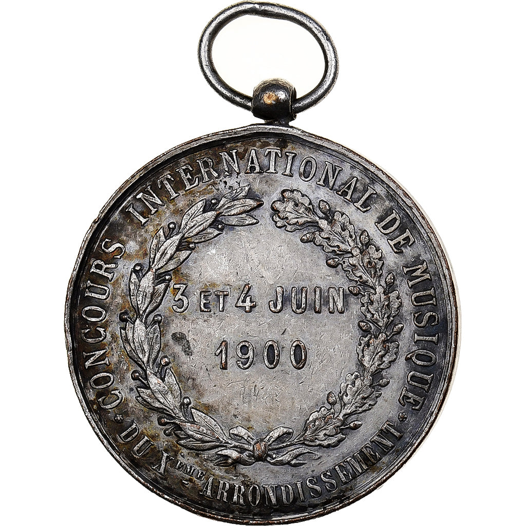 Frankreich, Medaille, Concours International de Musique, Paris, 1900, Silvered