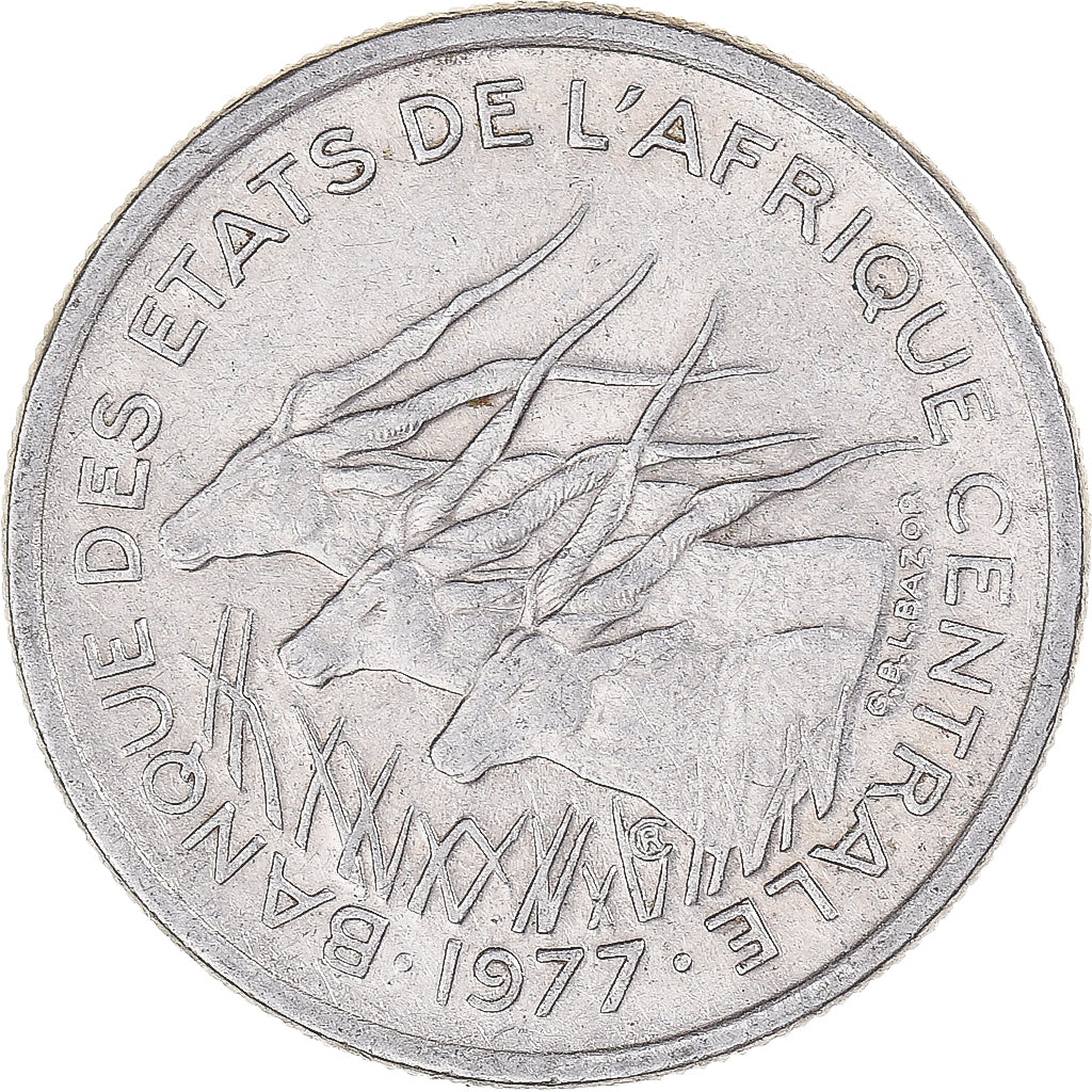 Coin, Central African States, 50 Francs, 1977