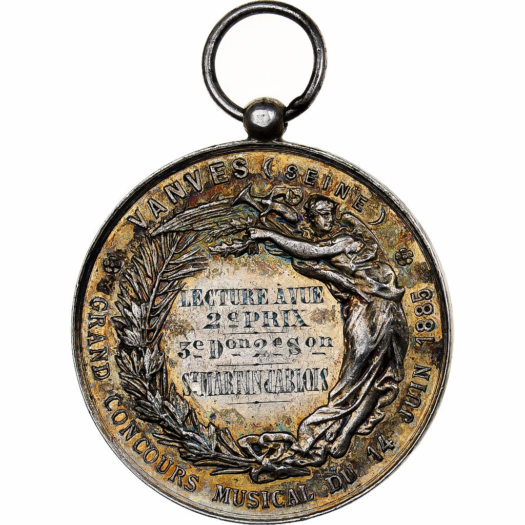 Francia, medaglia, Grand Concours Musical de Vanves (Seine), 1885, Bronzo, BB+