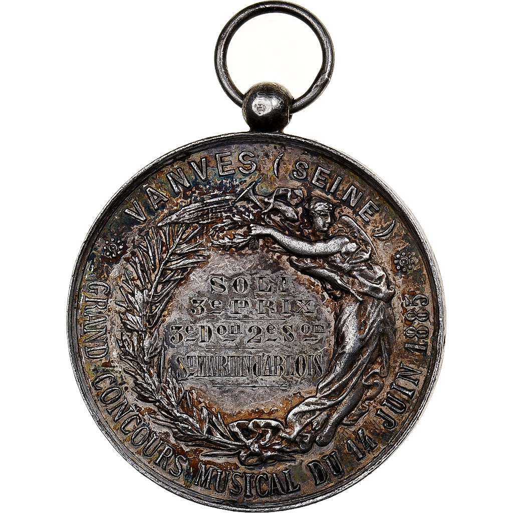 Francia, medaglia, Grand Concours Musical de Vanves (Seine), 1885, Argento, BB+