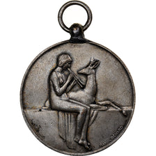 France, Médaille, Concours de Musique - Mirecourt, 1928, Bronze argenté, TTB