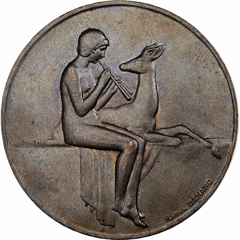 Frankreich, Medaille, Concours de Musique - Mirecourt, 1928, Silvered bronze