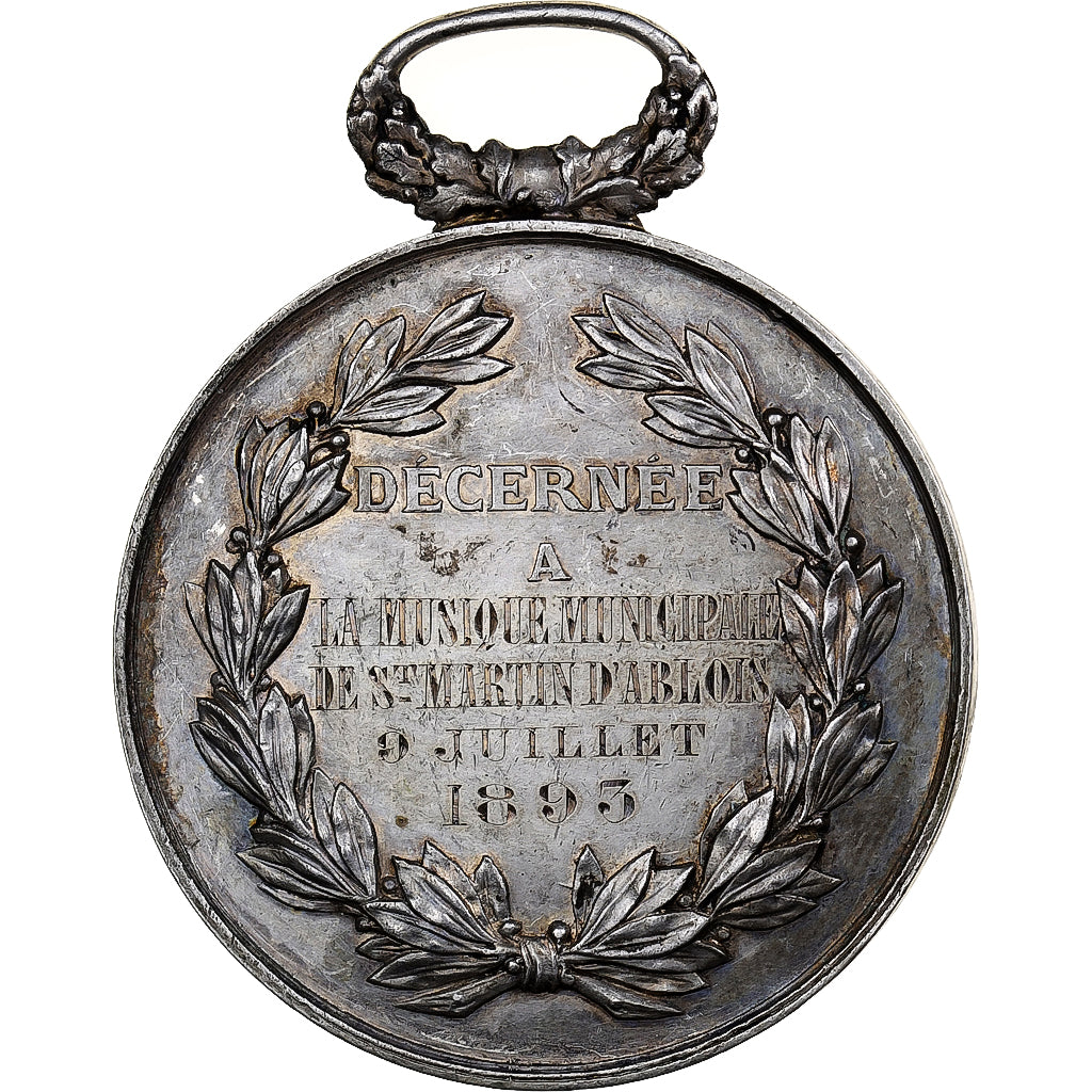 France, Médaille, Croix Rouge, 1893, Argent, TTB