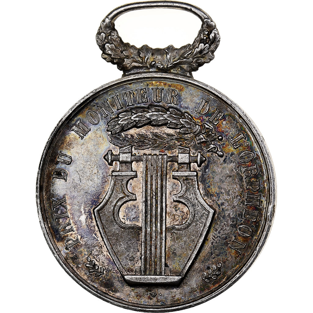 France, Médaille, Prix du moniteur de l'Orphéon, Argent, TTB