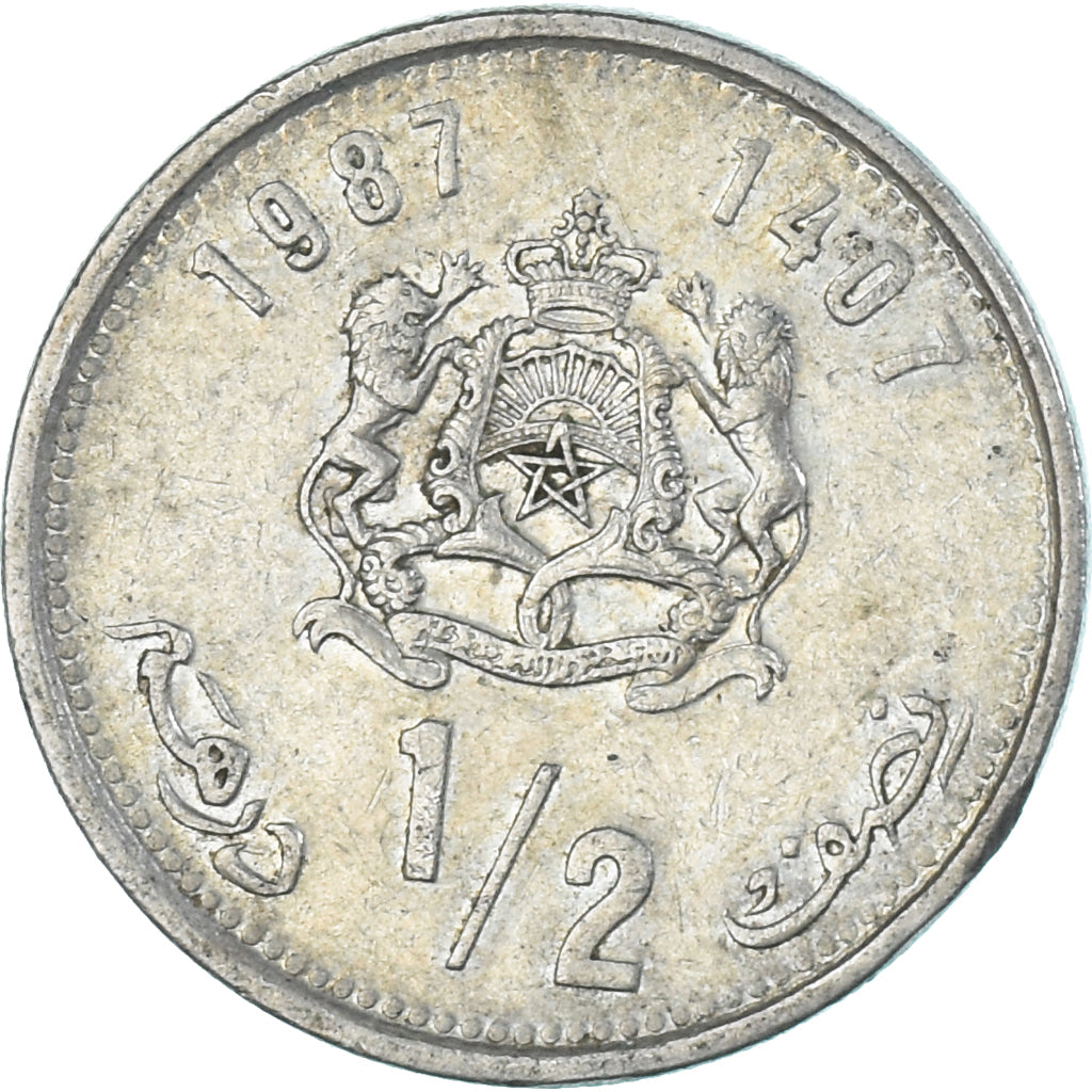 Morocco, 1/2 Dirham, 1987/AH1407
