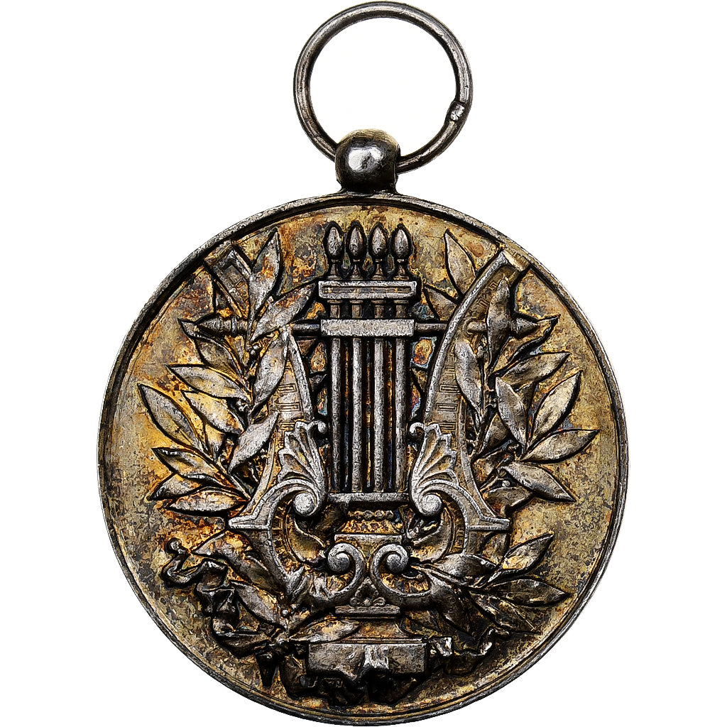 Francja, medal, Grand concours musical - Dormans, 1886, Srebro, EF(40-45)