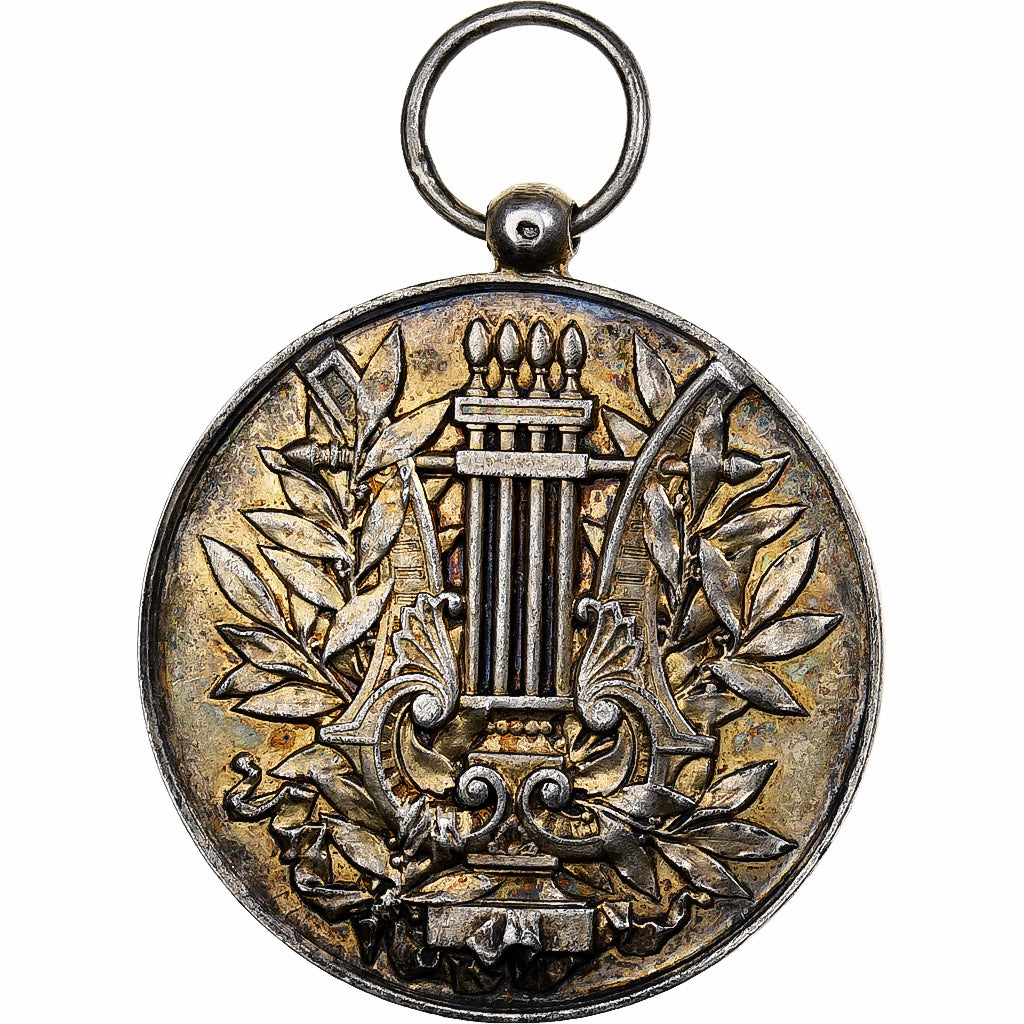 Frankreich, Medaille, Grand concours musical - Dormans, 1886, Silber, SS