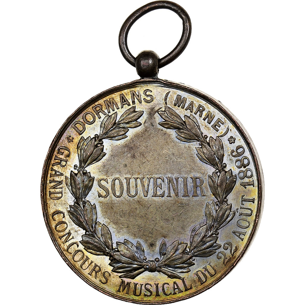 Frankreich, Medaille, Grand concours musical - Dormans, 1886, Silber, SS