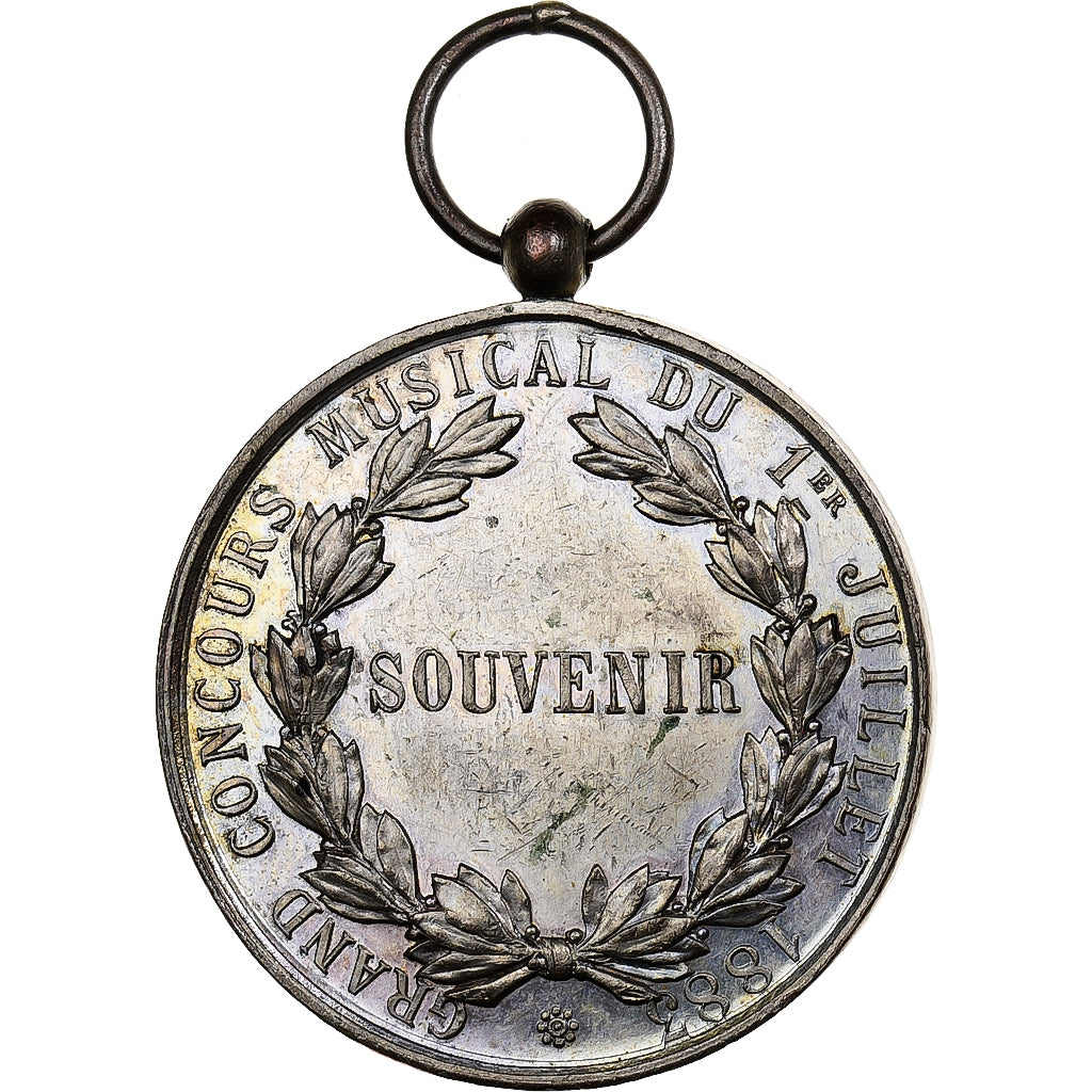 França, medalha, Grand concours musical - Château-Thierry, 1883, Prata