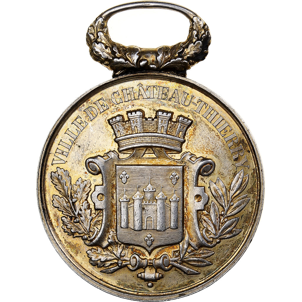 Francia, medaglia, Grand concours musical - Château-Thierry, 1883, Argento, BB+