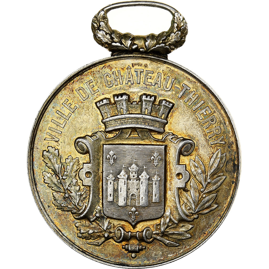 France, Médaille, Grand concours musical - Château-Thierry, 1883, Argent, TTB+